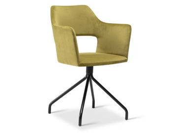 EDITH 716 - Swivel upholstered velvet chair by Origins 1971 - view 2